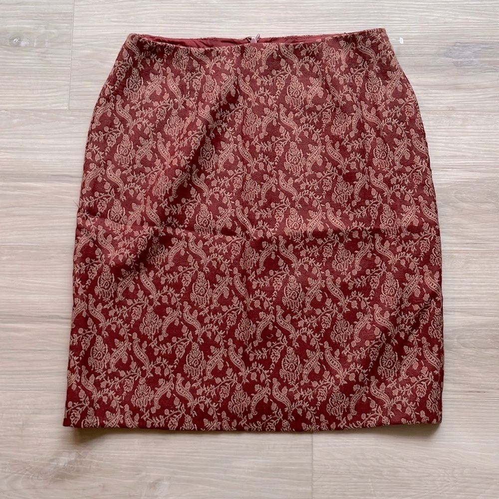 Y2K Tailor B. Moss Vintage Pencil Skirt Paisley Size 2